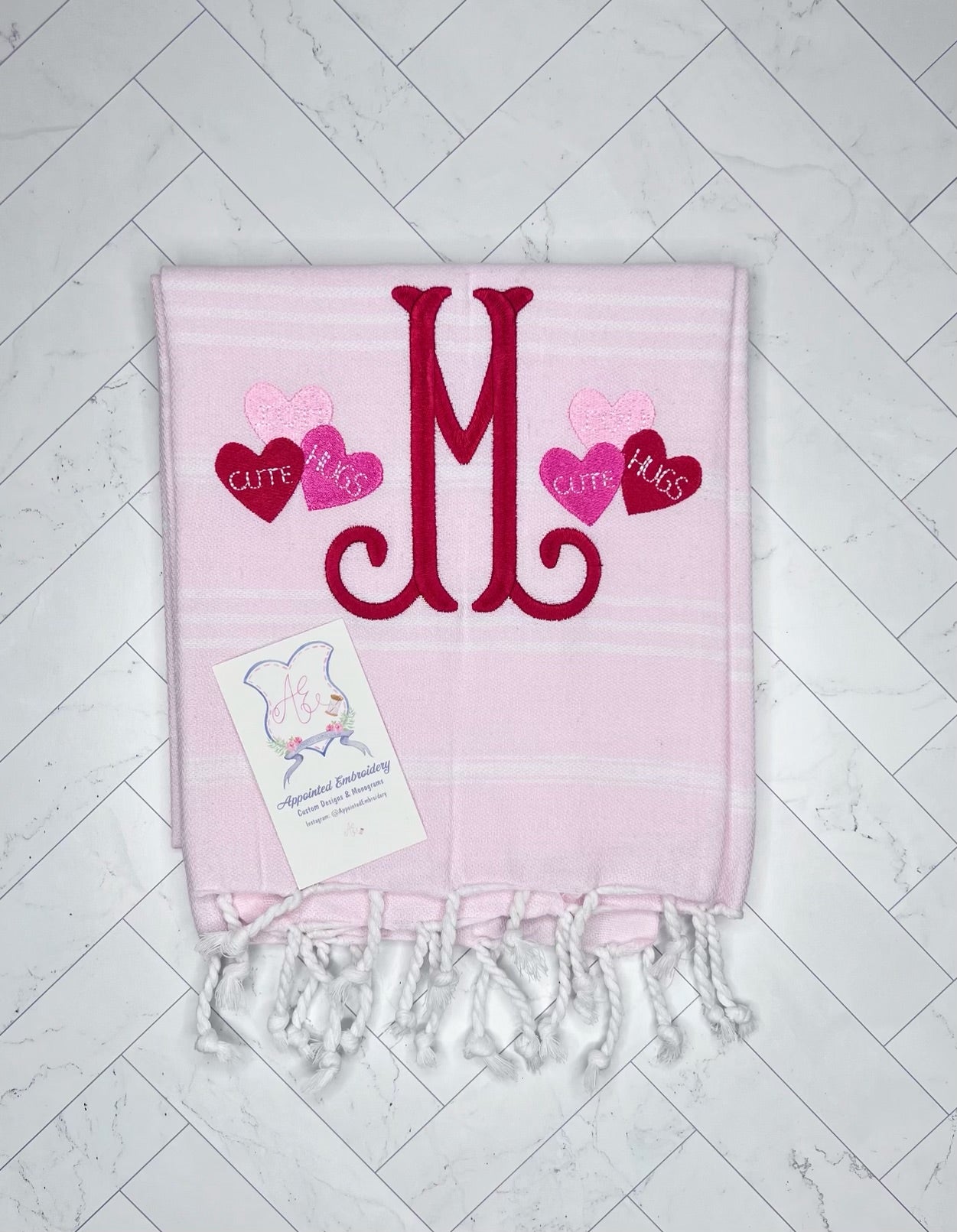 Customized Valentine's Hand Towel